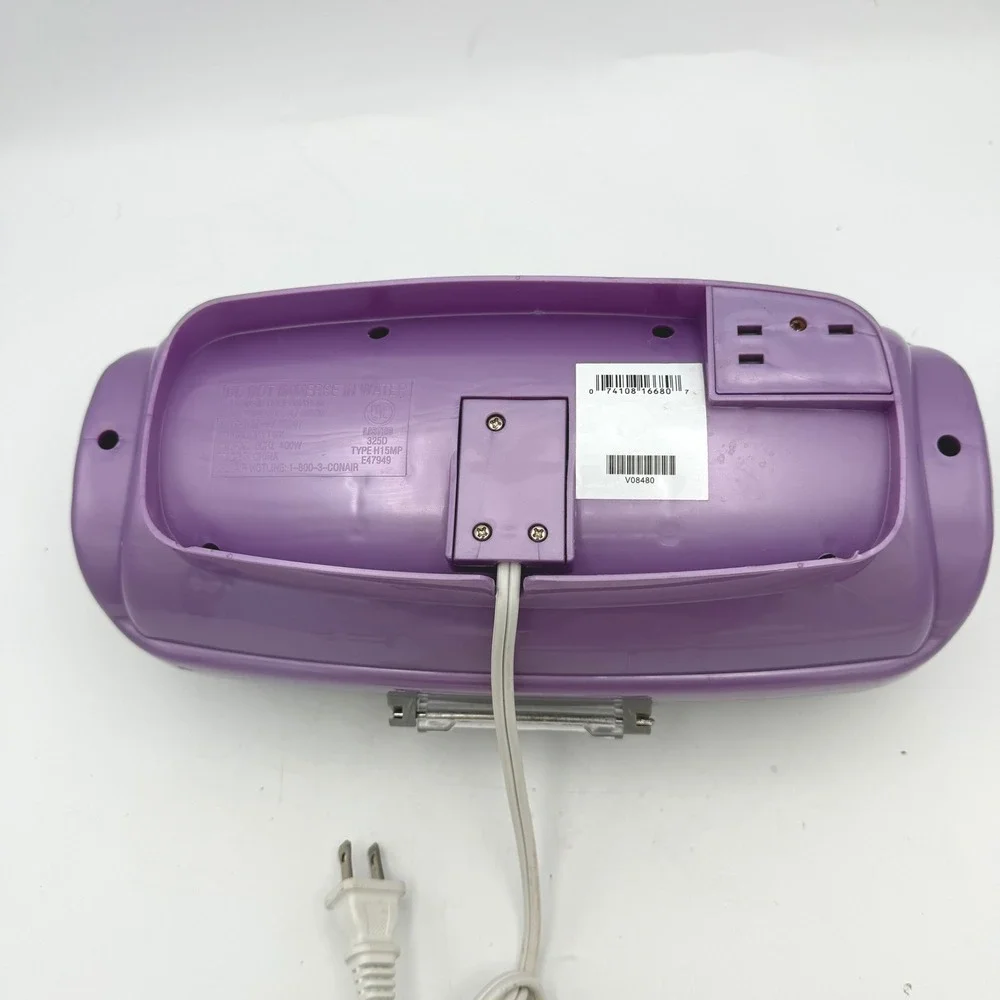 Conair Ion Shine Hair Setter Women Purple 12 Flocked Rollers Metal Clips
